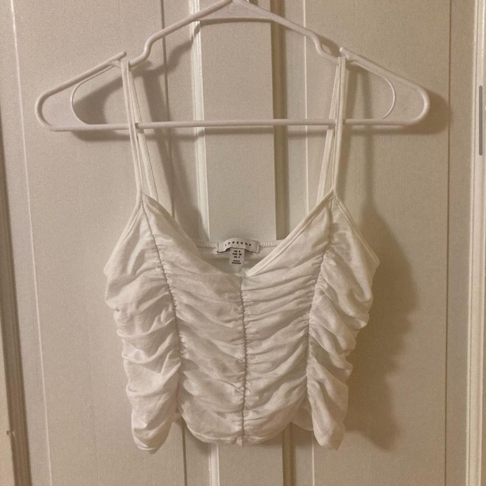 White Ruffle Tank